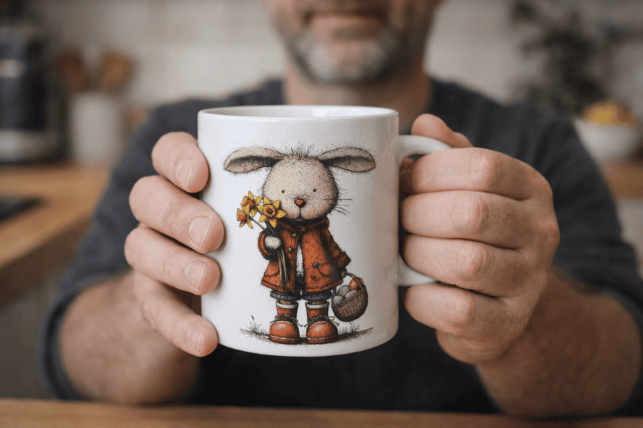 šálka Zajačik s košíkom mk